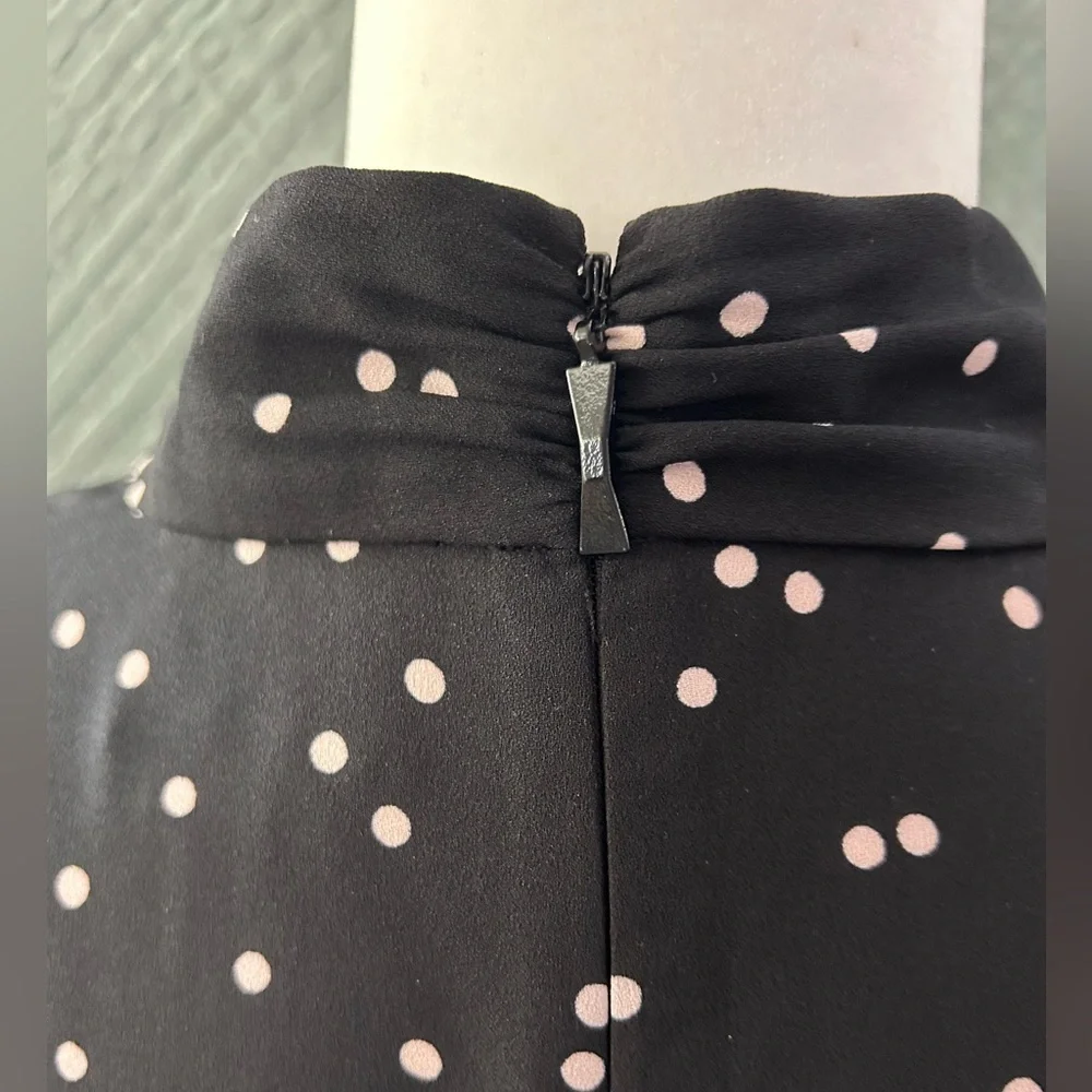 Kate Spade scatter dot shirt dress with tie neck